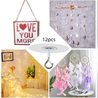 Crochet de plafond en PVC plastique adhésif non poreux pour suspendre des lampes, des plantes, des carillons éoliens, des moustiquaires, pour balcon, cuisine, salle de bain