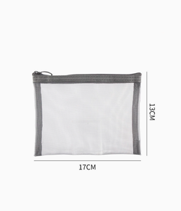 Borsa Cosmetica in Rete di Nylon Nera Impermeabile, Pochette <span class=keywords><strong>da</strong></span> Viaggio per Trucchi con Cerniera, Logo Personalizzato OEM, Borse Promozionali per Conservazione - Product Image 6