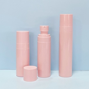 ขวดสเปรย์พลาสติก PET ฝาแบน สีชมพู ขนาด 60 มล. 80 มล. 100 มล. สำหรับบรรจุภัณฑ์ผลิตภัณฑ์ดูแลผิวและผลิตภัณฑ์ดูแลส่วนบุคคล - Product Image 5