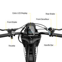 Vélo électrique Fatbike noir 250W 500W 750W 1000W 48V à vendre