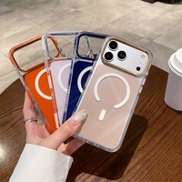 Coque arrière personnalisée en sérigraphie pour iPhone 17 Series, avec cadre magnétique en acrylique, vente en gros