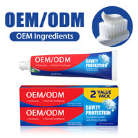 Dentifrice à la menthe personnalisé avec logo, élimination des taches dentaires, protection contre les caries et des gencives, blanchiment éclatant, fraîcheur menthe, 100g