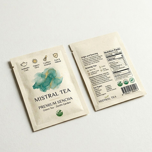 Bolsa <span class=keywords><strong>de</strong></span> plástico reciclable con impresión personalizada, sellada al calor, <span class=keywords><strong>para</strong></span> un solo porción, <span class=keywords><strong>para</strong></span> té, café, biodegradable, tipo sobre. - Product Image 6