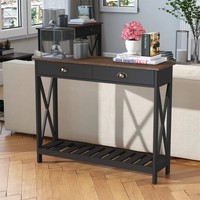 Meubles de salon Table console Design moderne Entrée Tables console en bois noir