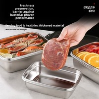 Boîte à lunch portable de haute qualité en acier inoxydable 304 avec couvercle, réchauffable, conservation de la fraîcheur, réfrigérateur, conteneur alimentaire