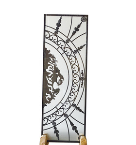 Verre de porte encastré, verre de porte en fer forgé, inserts de porte en verre avec un nouveau design - Product Image 5
