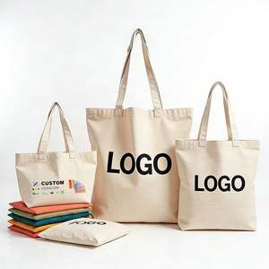 Promotional Gifts Custom Printed Cotton Canvas Tote Bag Large Private Label Canvas Bag Reusable Custom Shopping Bags With Logos - Product Image 1