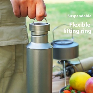 Bollitore monostrato in titanio puro, tazza da ciclismo in lega di titanio di grande capacità, campeggio portatile e marcia per sport all'aria aperta - Product Image 4