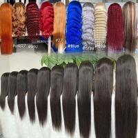 Perruques de cheveux naturels vierges transparentes, toutes couleurs, extra longues, lisses, vietnamiennes, sans colle, avec dentelle frontale française