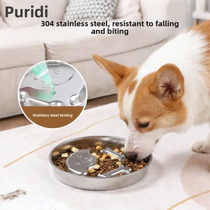 Tigela Redonda de Aço Inoxidável para Alimentação Lenta e Anti-Engasgo para Cães, Uso Externo e em Viagens, para Água e Comida - Product Image 3