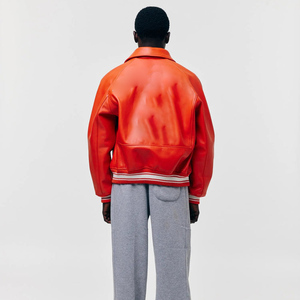 Nuova <span class=keywords><strong>Giacca</strong></span> in Pelle con Logo Personalizzato, Stile Streetwear <span class=keywords><strong>Oversize</strong></span> con Zip, <span class=keywords><strong>Giacca</strong></span> in <span class=keywords><strong>Ecopelle</strong></span> per Uomo - Product Image 3