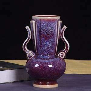 MSH Jingdezhen Vase de table artisanal antique <span class=keywords><strong>en</strong></span> céramique chinoise Jun Porcelaine <span class=keywords><strong>en</strong></span> <span class=keywords><strong>terre</strong></span> <span class=keywords><strong>cuite</strong></span> - Product Image 6
