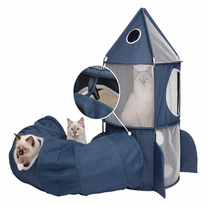 Tente pour animaux de compagnie de haute qualité, modèle « Trois Princesses », tout-en-un, en plastique respirant, rembourrée en polyester, tunnel de couchage pour <span class=keywords><strong>chat</strong></span>, fabriquée en usine - Product Image 1