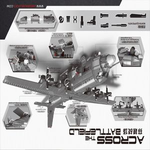 XB-06023 di vendita calda cannoniera esercito serie aereo modello giocattoli per altri blocchi giocattoli educativi per bambini - Product Image 3