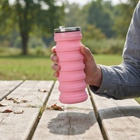 Bouteille d'eau sensorielle anti-stress à presser, en silicone pliable, mignonne, avec bulles Push Pop