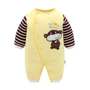 Automne hiver combinaisons matelassées pour nouveau-né ramper bébé vêtements avec motif Animal hommes et femmes vêtements chauds ODM approvisionnement - Product Image 2