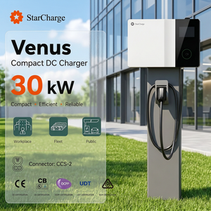 Starcharge Venus, borne de recharge pour véhicules électriques montée sur poteau, IP55 IK10, câble de 5 m, station de recharge rapide DC pour lieu de travail, parking - Product Image 1