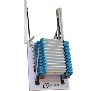 <span class=keywords><strong>Escalier</strong></span> intérieur multifonctionnel télescopique et pliable en aluminium pour villa, type duplex, invisible, pour <span class=keywords><strong>grenier</strong></span>, style industriel - Product Image 5