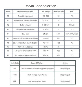 Contrôleur de température numérique AC110-220V, thermostat micro-ordinateur avec capteur de température en temps réel pour incubateur à œufs - Product Image 6