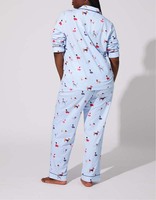 Pyjamas de famille en bambou 100% éco-responsable personnalisés, impression numérique, pyjamas de Noël surdimensionnés de luxe, ensemble deux pièces