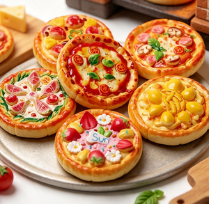 Pizza de Resina, Regalo para Amantes de la Comida Italiana, Regalo para Estudiantes Culinarios, Linda Comida de Juguete para Casa de Muñecas, Cocina, Juguete para Niños, Relleno para Bolsas de Regalo - Product Image 3