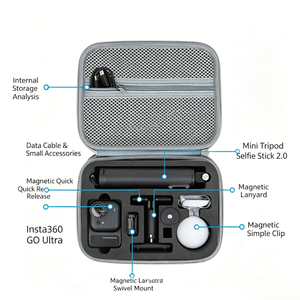 Étui de transport rigide pour Insta360 <span class=keywords><strong>GO</strong></span> Ultra, sac de rangement portable antichoc pour accessoires de caméra d'action, directement de l'usine - Product Image 2