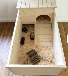 Maison et <span class=keywords><strong>cage</strong></span> pour tortues en bois écologiques pour l'intérieur, créant un environnement <span class=keywords><strong>de</strong></span> vie adapté aux tortues et aux serpents. - Product Image 1
