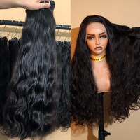 Extensions de cheveux humains vierges ondulés birmans US Chine, tissage double trame, toutes couleurs, double tirage, pour stylistes, vente en gros