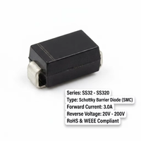Diode à barrière Schottky SS34 SMC 3.0A 40V à montage en surface