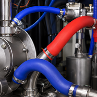 Tuyau en silicone renforcé de fibres, flexible, monocouche, pour équipement industriel