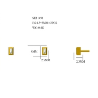 Boucles d'oreilles clous QX en argent sterling 925 plaqué or avec zircone cubique taille baguette pour femme, serties clos, vente en gros