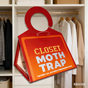 Piège à <span class=keywords><strong>mites</strong></span> pour vêtements suspendu avec phéromones pour punaises de lit et termites, couverture de 50 à 150 m², piège collant - Product Image 2