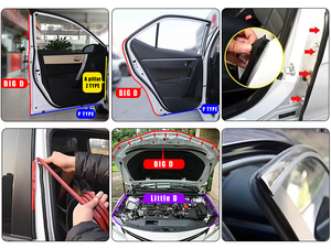 Multi-forma porta Auto Weatherstrip per Auto insonorizzazione del veicolo autoadesivo D/<span class=keywords><strong>B</strong></span>/<span class=keywords><strong>P</strong></span>/Z guarnizione in gomma taglio personalizzato saldatura impermeabile - Product Image 4