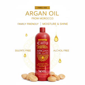 Private Label Hair Care Argan Oil Sulfate Free <b>Moisture</b> Shine <b>Shampoo</b> Gently Cleanses Hydrates Detangles Curly Hair Anti-Frizz - Product Image 4