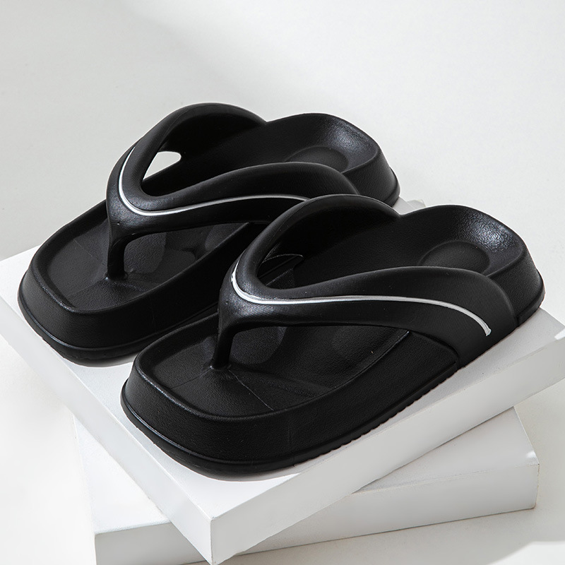 Summer Beach Flip Flops Wedge Heels Outside EVA Filp-Flop Slippers for Women