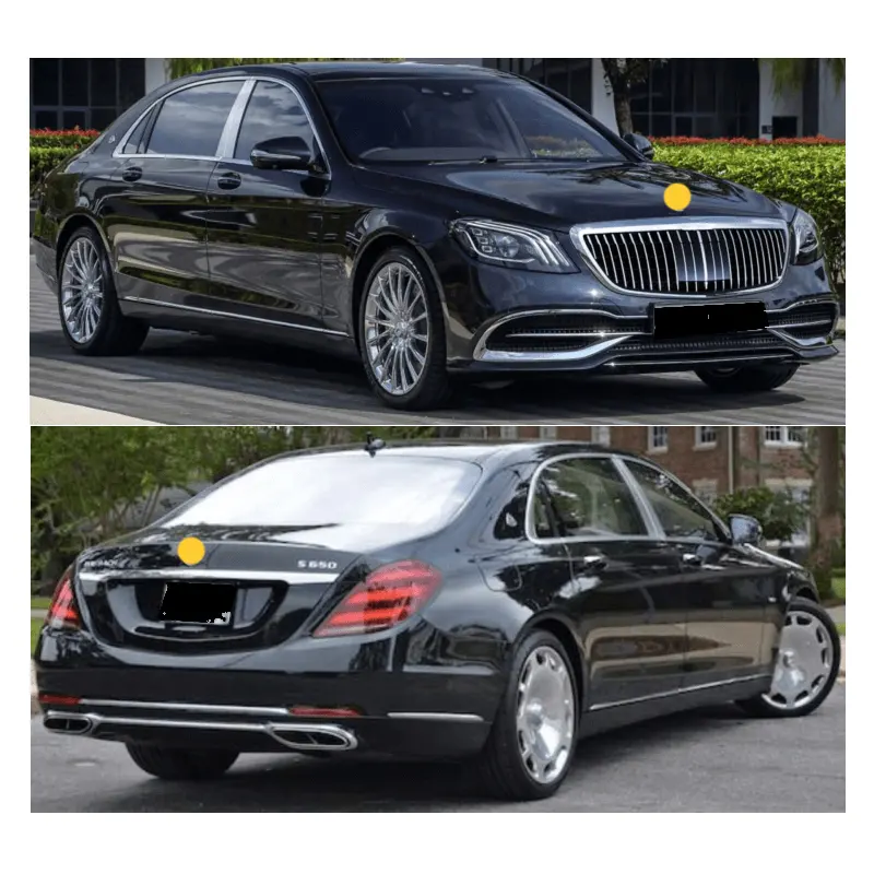 Mercedes Benz S Class W222 için araç gövde kiti S680 Maybach tarzı 2014-2020 yıl siyah karton kutu 1 takım ön tampon T/T değiştirmek