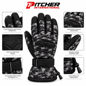 Gants d'hiver en cuir pleine fleur isolés pour les détaillants de mode, avec logo personnalisé, vente en gros - Product Image 3