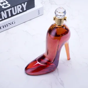 Moda Galvanoplastia Rojo 375ml 700ml zapatos de tacón alto forma decantador de vino de vidrio