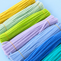 Pembersih Pipa Bulu Halus Pabrik Langsung 30cm Batang Chenille Kawat Bulu Grosir Massal OEM Kemasan Kustom Perlengkapan Kerajinan DIY