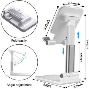 Angle Height Adjustable Cell Phone Stand for <b>Desk</b> Fully <b>Foldable</b> Cell Phone Storage Holder - Product Image 2