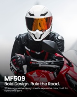 Casque intégral ILM Dirt Bike ABS homologué ECE, double visière, fermeture rapide, Crossing Blue MF509