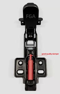 Armadio ad angolo minimalista di 165 gradi ampio angolo di smorzamento cerniera telaio in alluminio porta in vetro 165 gradi ampio angolo di smorzamento cucina - Product Image 6
