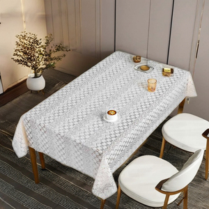 Nappe de table <span class=keywords><strong>rectangulaire</strong></span> blanche de luxe en PVC imperméable pour hôtel, fête, mariage (vente en gros) - Product Image 6