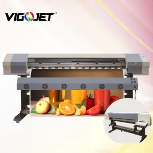 Vigojet high quality digital inkjet wallpaper printing machine with xp600 print head 1.8m eco solvent printer