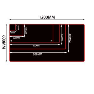 Anime Cartoon Scratch Proof Gaming Mouse Pad 600x350MM Rectangular ECO Natural Rubber Desk <b>Mat</b> for Computer Gamer Office Stock - Product Image 6