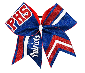 Fiocchi Personalizzati e Resistenti con Glitter per Squadre Scolastiche |   Fiocchi per Capelli con Strass al Centro |   Logo Personalizzato Disponibile |   Promozione - Product Image 1