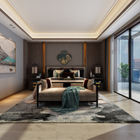Conception d'intérieur de villa de luxe moderne, personnalisation complète de la maison, rendu 3D, solution de projet clé en main