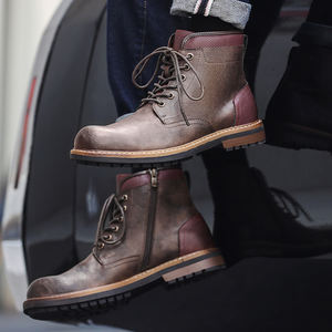 Botas Vaqueras de Hombre Hechas a Mano con Cremallera Lateral, Diseño Invisible para Aumentar la Altura, de Cuero Genuino, para Invierno, Fabricadas en China - Product Image 6