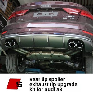 Nouveau kit d'amélioration d'échappement arrière Audi A3 14-20 <span class=keywords><strong>S3</strong></span> modifié RS3 avec embouts de sortie à quatre sorties à clipser (OLIVER) - Product Image 4