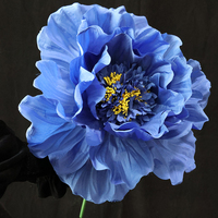 Vente en Gros Pivoine Fleur Artificielle Grande Taille Pivoine Réaliste Rouge Blanc Bleu Rose Fausses Pivoines